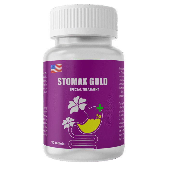 STOMAX GOLD - Specialized Treatment for Gastric Reflux, Gastric Inflammation and Ulcers, Colon Issues, and HP Bacteria