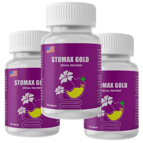 STOMAX GOLD 3 - Specialized Treatment for Gastric Reflux, Gastric Inflammation and Ulcers, Colon Issues, and HP Bacteria